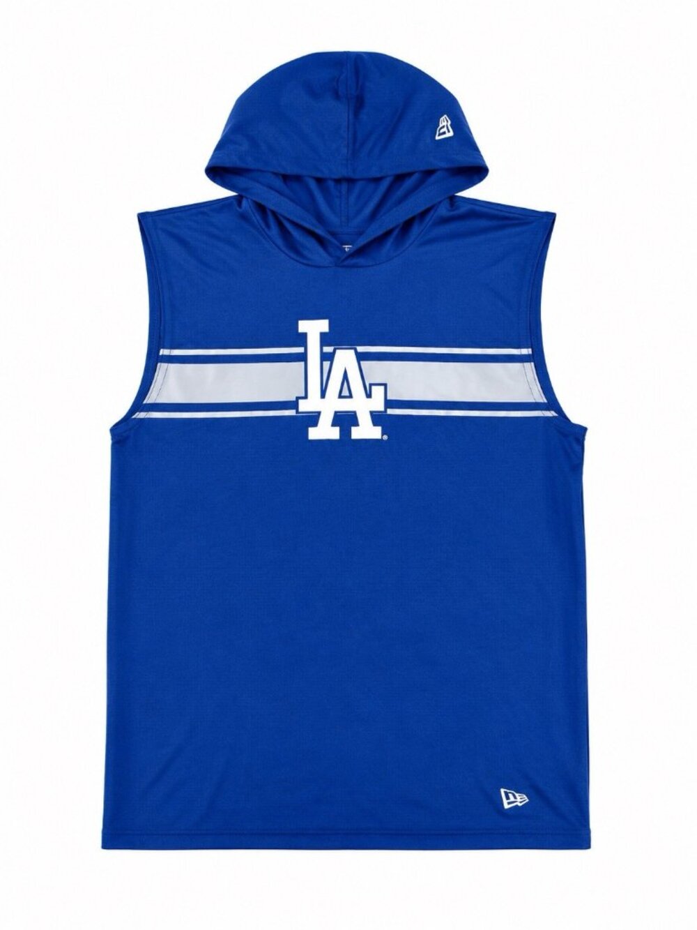 New Era Men Los Angeles Dodgers Sleeveless Tank Top Hooded Royal Size Small